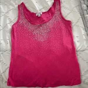Calvin Klein embellished pink tank top.